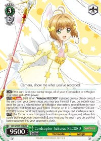 Cardcaptor Sakura: RECORD (SR) (CCS/WX01-034S SR) - Cardcaptor Sakura: Clear Card