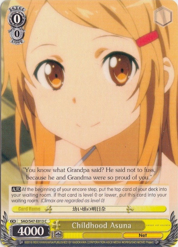 Childhood Asuna (SAO/S47-E013 C) - Sword Art Online Re: Edit