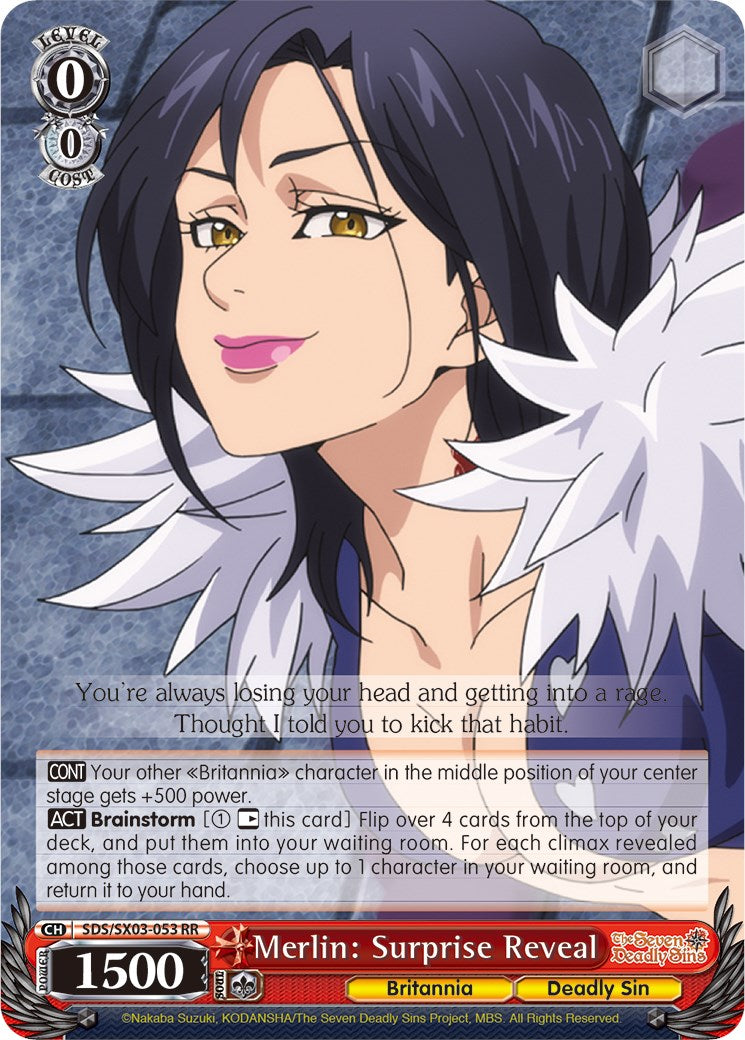 Merlin: Surprise Reveal (SDS/SX03-053 RR) - The Seven Deadly Sins