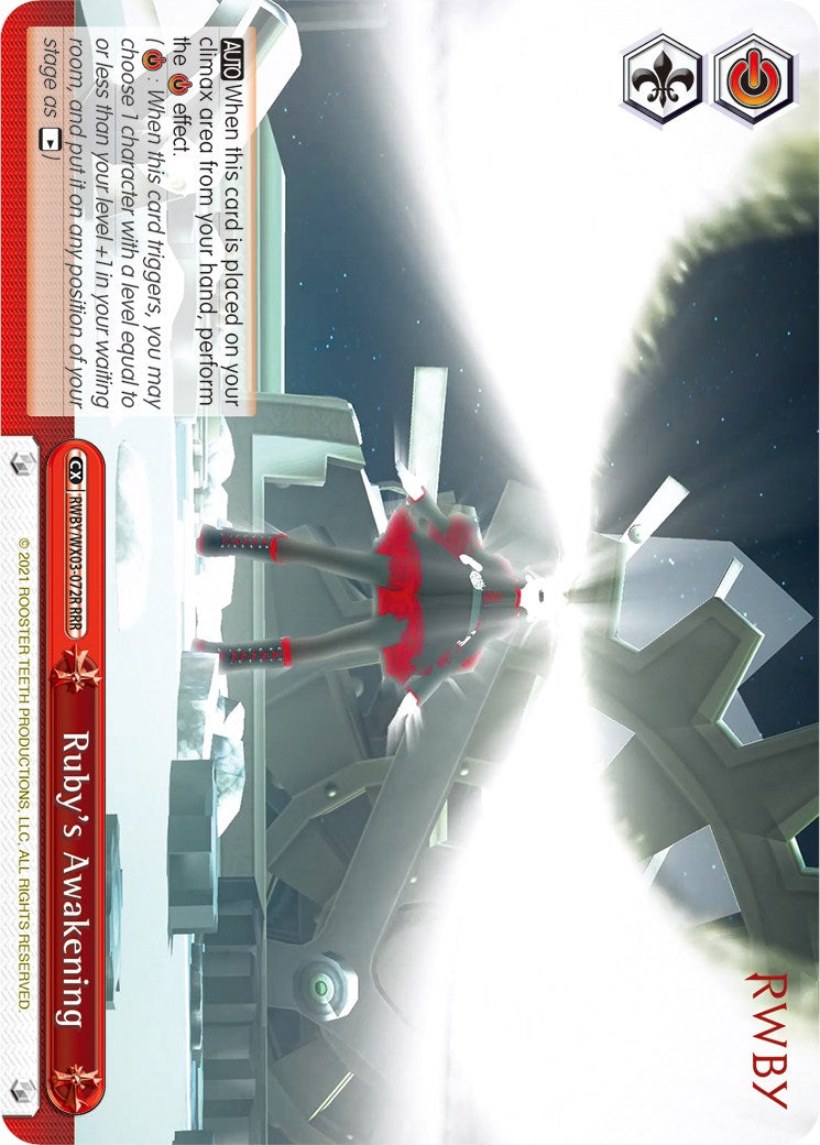 Ruby's Awakening (RRR) (RWBY/WX03-072R RRR) - RWBY
