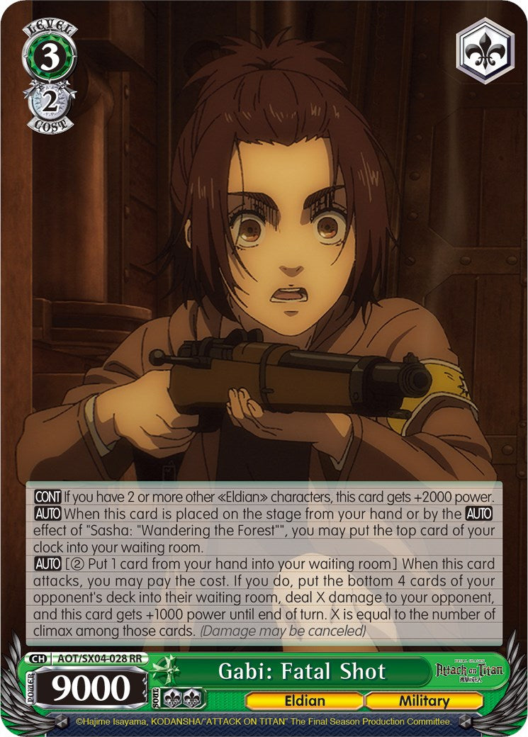 Gabi: Fatal Shot (AOT/SX04-028 RR) - Attack On Titan: Final Season