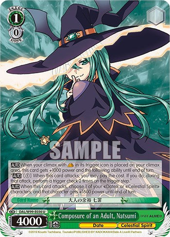 Composure of an Adult, Natsumi (DAL/W99-E036 U) - Date A Live Vol.2