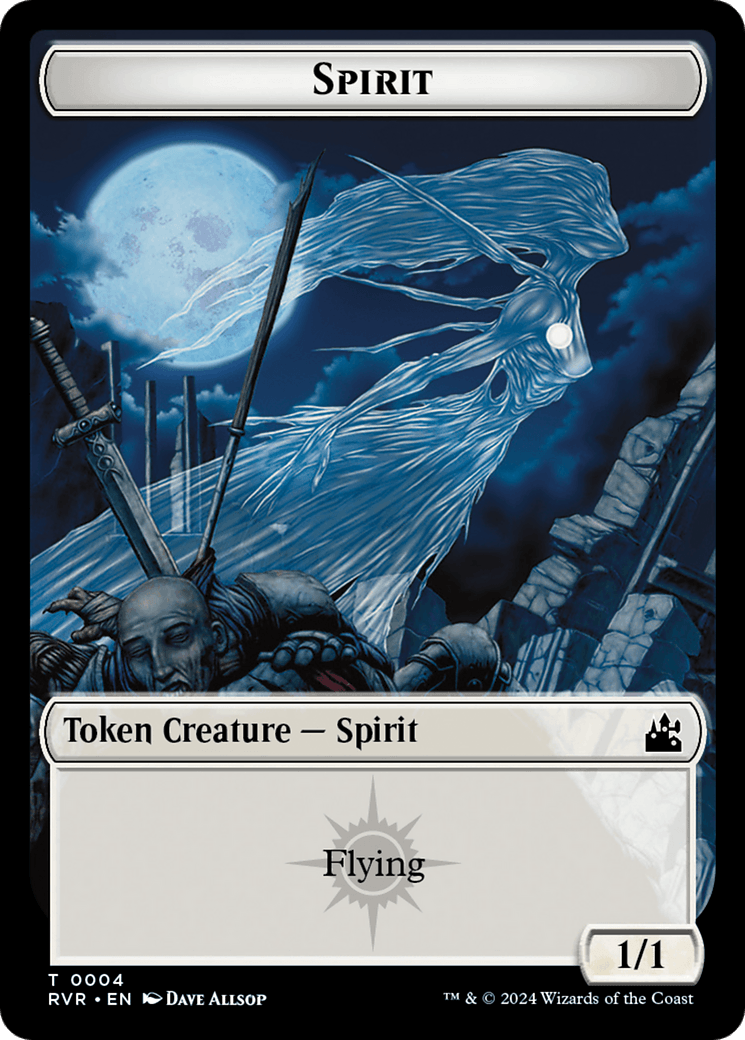 Spirit (0018) // Spirit (0004) Double-Sided Token [Ravnica Remastered Tokens] - Josh's Cards