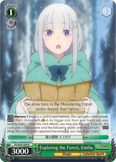 Exploring the Forest, Emilia (Parallel Foil) (RZ/SE35-E09 R) - Re:ZERO: The Frozen Bond