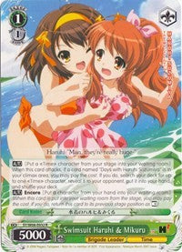 Swimsuit Haruhi & Mikuru (SY/W08-E032 R) - The Melancholy of Haruhi Suzumiya
