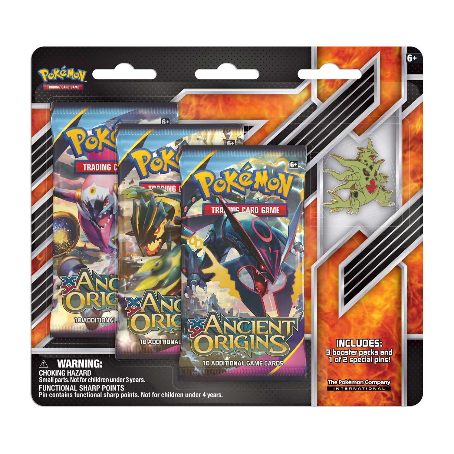 XY: Ancient Origins - Collector's Pin 3-Pack Blister (Mega Tyranitar)