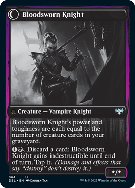 Bloodsworn Squire // Bloodsworn Knight (DBL-364) - Innistrad: Double Feature: (Double Faced Transform)