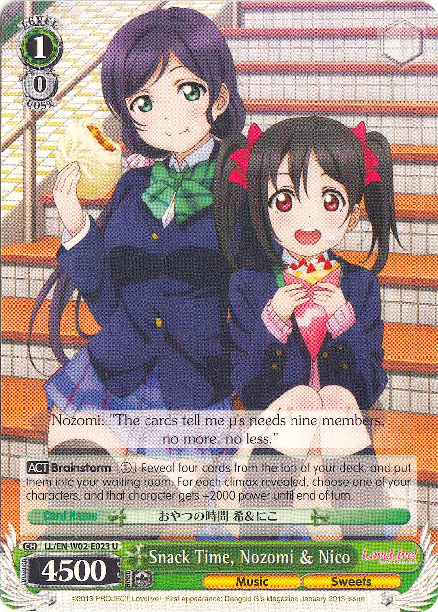 Snack Time, Nozomi & Nico (LL/EN-W02-E023 U) - Love Live! DX Vol.2
