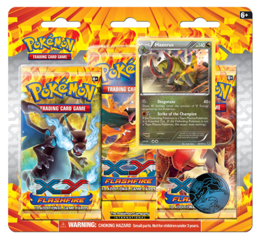 XY: Flashfire - 3-Pack Blister (Haxorus) XY: Flashfire - 3-Pack Blister (Haxorus)