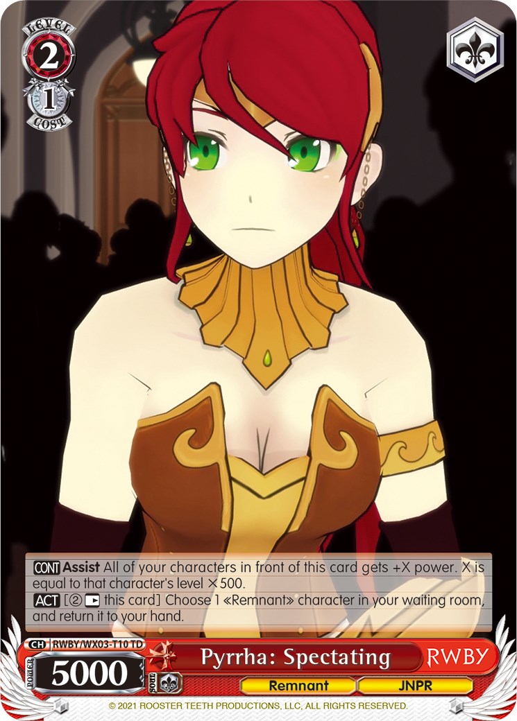 Pyrrha: Spectating (RWBY/WX03-T10 TD) - RWBY
