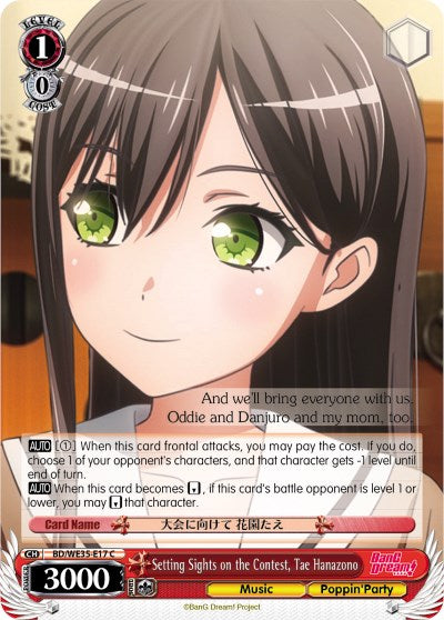 Setting Sights on the Contest, Tae Hanazono (BD/WE35-E17 C) - Poppin’Party x Roselia