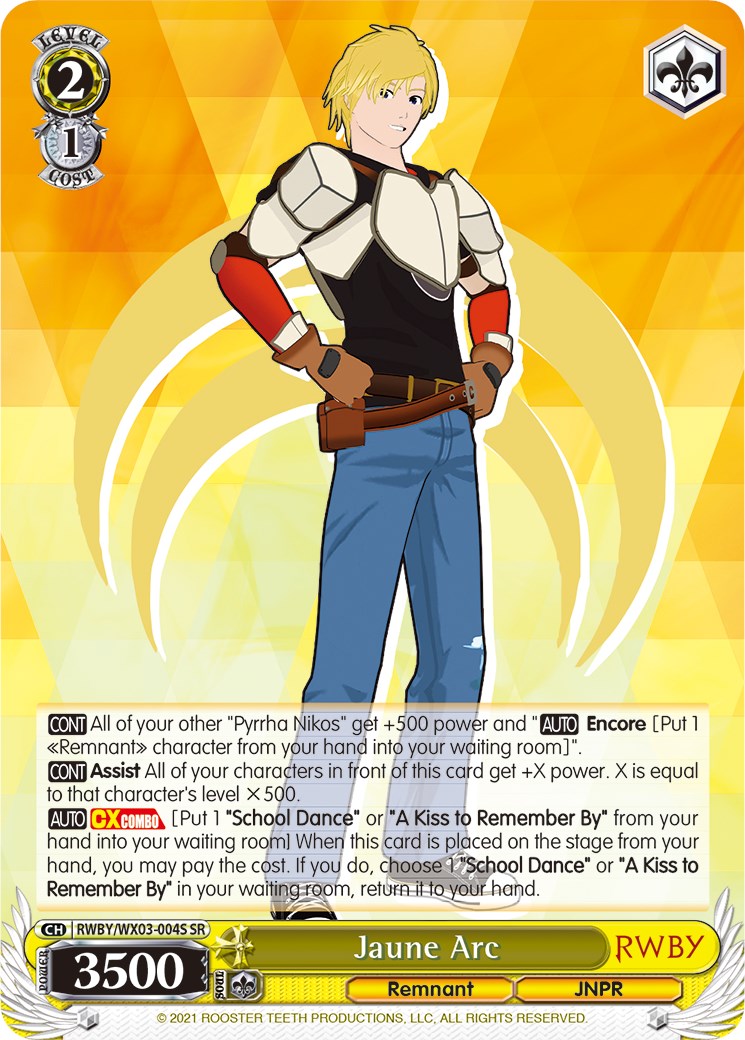 Jaune Arc (SR) (RWBY/WX03-004S SR) - RWBY