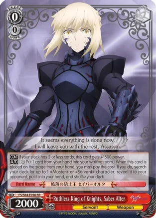 Weiss Schwarz: Ruthless King of Knights, Saber Alter - Fate/stay night [Heaven’s Feel] - Near Mint