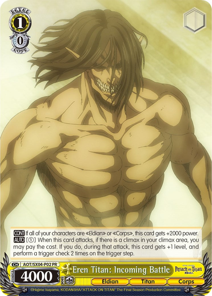 Eren Titan: Incoming Battle (AOT/SX04-P02 PR) - Attack On Titan: Final Season