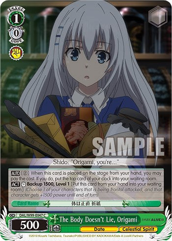 The Body Doesn't Lie, Origami (DAL/W99-E047 C) - Date A Live Vol.2
