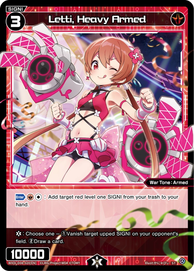 Letti, Heavy Armed (WXDi-D08-020[EN]) [Diva Debut Deck D08: White Hope]