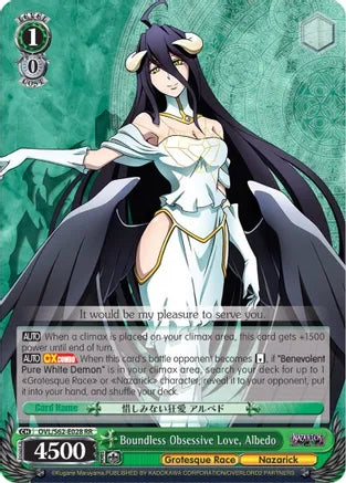 Weiss Schwarz: Boundless Obsessive Love, Albedo RR Nazarick: Tomb of the Undead - Near Mint