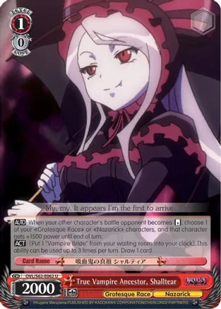 Weiss Schwarz: True Vampire Ancestor, Shalltear Nazarick: Tomb of the Undead - Near Mint