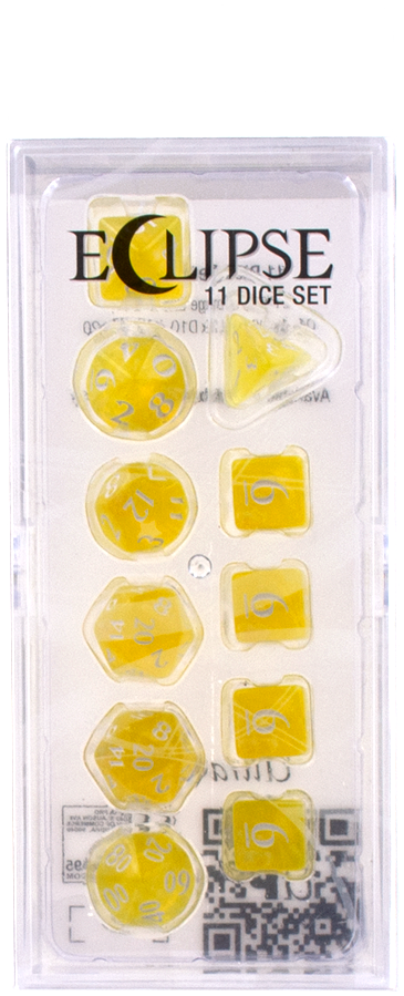 Ultra PRO: 11-Dice Set - Eclipse (Lemon Yellow)