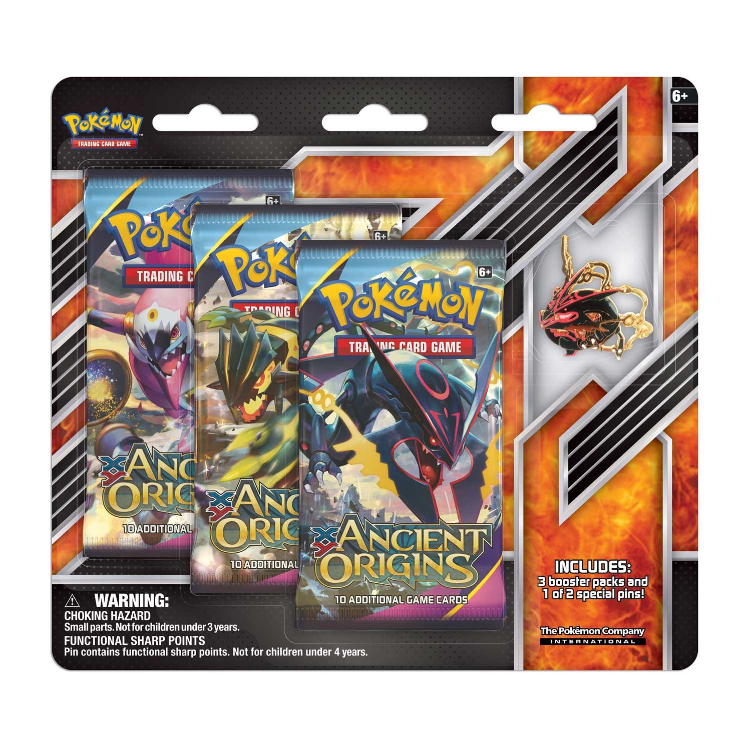 XY: Ancient Origins - Collector's Pin 3-Pack Blister (Shiny Mega Rayquaza)