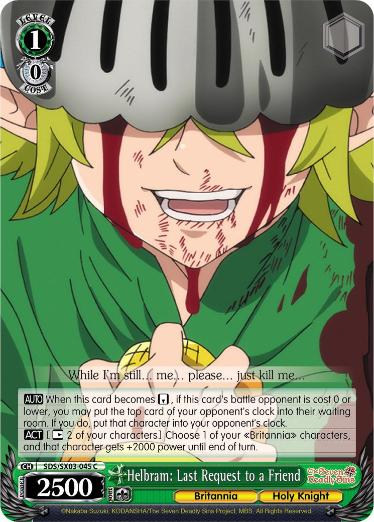 Helbram: Last Request to a Friend (SDS/SX03-045 C) - The Seven Deadly Sins