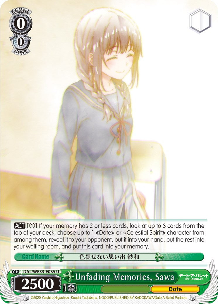 Unfading Memories, Sawa (DAL/WE33-E035 U) - Date A Bullet