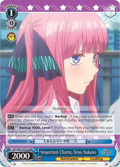 Important Charm, Nino Nakano (5HY/W83-TE31R RRR) [The Quintessential Quintuplets]