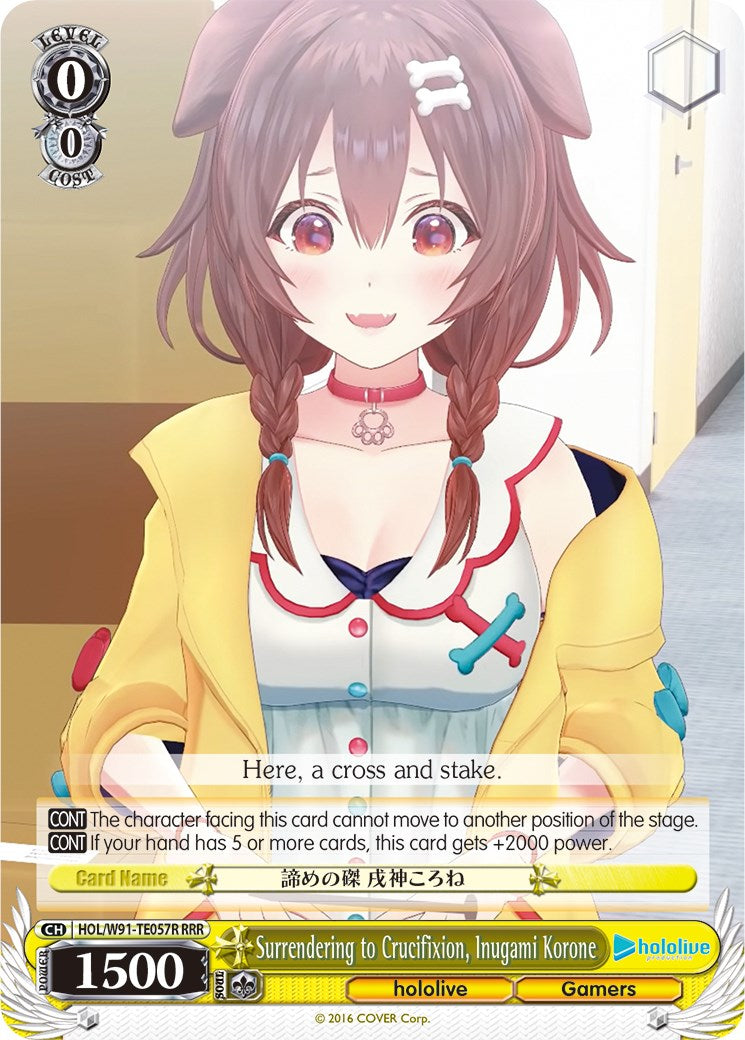 Surrendering to Crucifixion, Inugami Korone (RRR) (HOL/W91-TE057R RRR) - hololive production