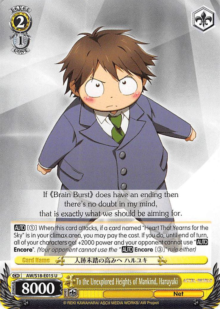 To the Unexplored Heights of Mankind, Haruyuki (AW/S18-E015 U) - Accel World