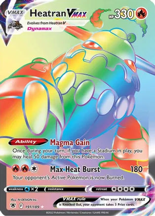 Pokemon: Heatran Vmax Astral Radiance 191/189 - Near Mint