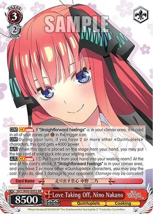 Weiss Schwarz: Love Taking Off, Nino Nakano - The Quintessential Quintuplets 2 - Near Mint