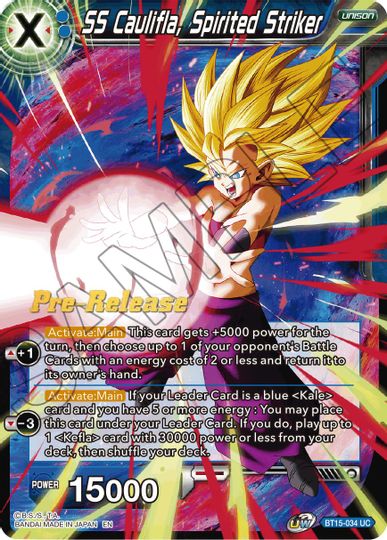 SS Caulifla, Spirited Striker (BT15-034) [Saiyan Showdown Prerelease Promos]