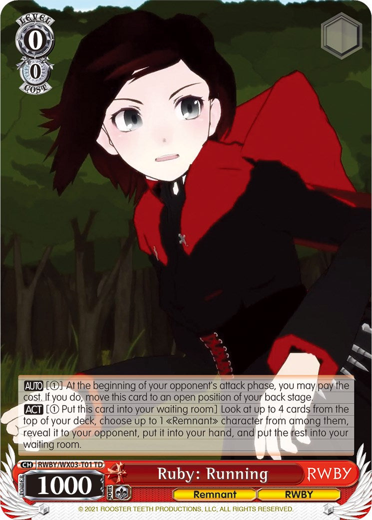 Ruby: Running (RWBY/WX03-T01 TD) - RWBY