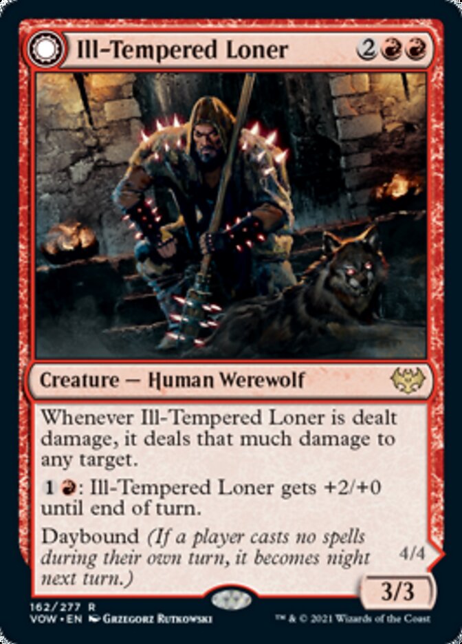 Ill-Tempered Loner // Howlpack Avenger (VOW-162) - Innistrad: Crimson Vow: (Double Faced Transform)