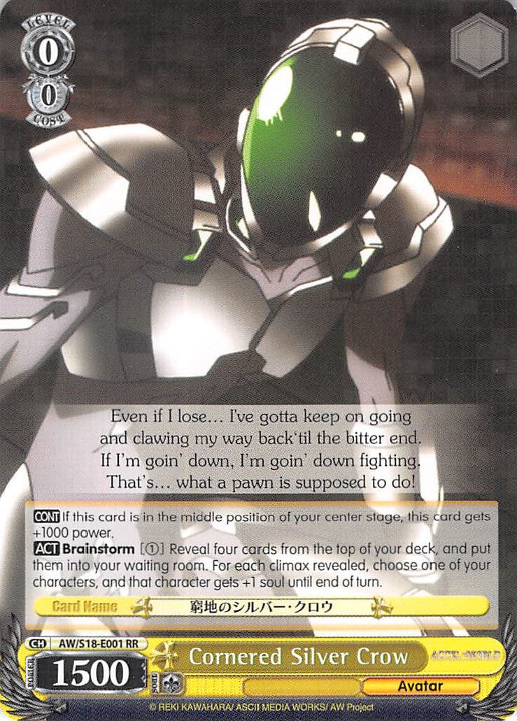 Cornered Silver Crow (AW/S18-E001 RR) - Accel World