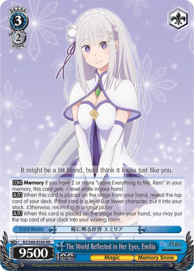 The World Reflected in Her Eyes, Emilia (RZ/S68-E056 RR) - Re:ZERO Memory Snow