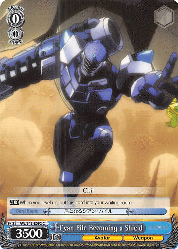 Cyan Pile Becoming a Shield (AW/S43-E092 C) - Accel World -Infinite Burst-