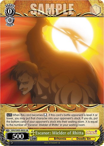Escanor: Wielder of Rhitta (SR) (SDS/SX05-005S SR) - The Seven Deadly Sins: Revival of The Commandments