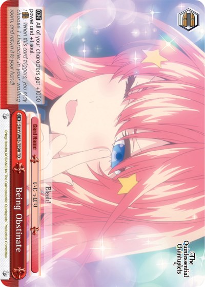 Being Obstinate (5HY/W83-TE90 TD) - The Quintessential Quintuplets