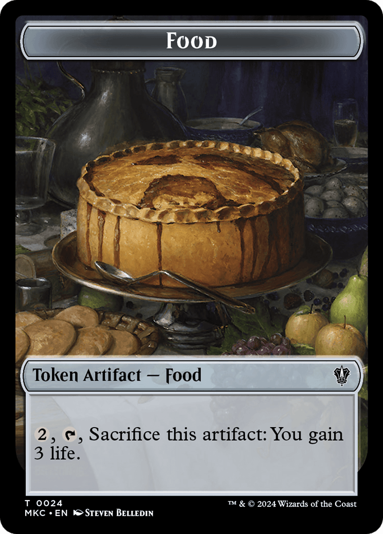 Clue // Food Double-Sided Token [Murders at Karlov Manor Commander Tokens] - Josh's Cards