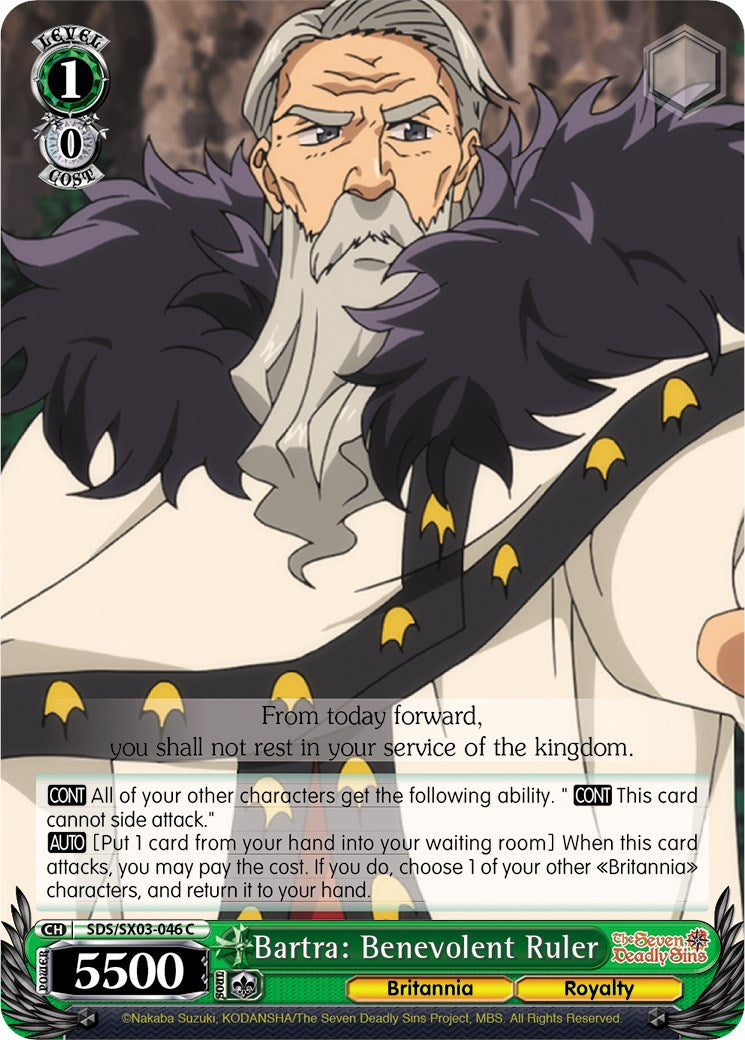 Bartra: Benevolent Ruler (SDS/SX03-046 C) - The Seven Deadly Sins