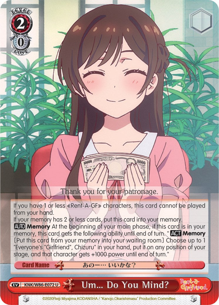 Um... Do You Mind? (KNK/W86-E072 U) - Rent-A-Girlfriend