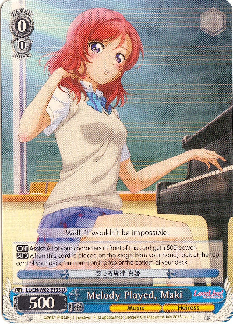 Melody Played, Maki (LL/EN-W02-E133 U) - Love Live! DX Vol.2