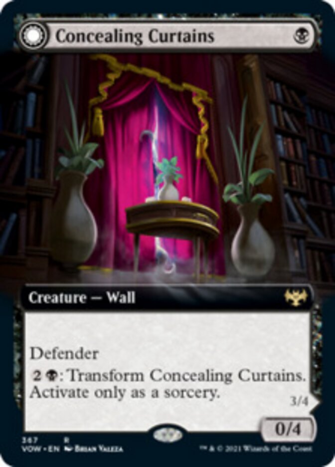 Concealing Curtains // Revealing Eye (VOW-367) - Innistrad: Crimson Vow: (Extended Art, Double Faced Transform)