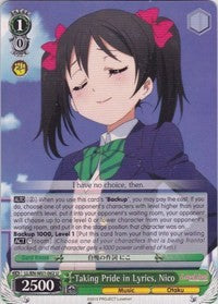 Taking Pride in Lyrics, Nico (LL/EN-W01-062 U) - Love Live! DX