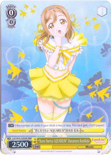 "Koini Naritai AQUARIUM" Hanamaru Kunikida (LSS/W45-E004R) [Love Live! Sunshine!!]