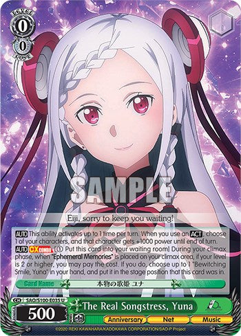 The Real Songstress, Yuna (SAO/S100-E035 U) - Sword Art Online Animation 10th Anniversary