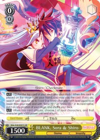 BLANK, Sora & Shiro (SR) (NGL/S58-E001S SR) - No Game No Life