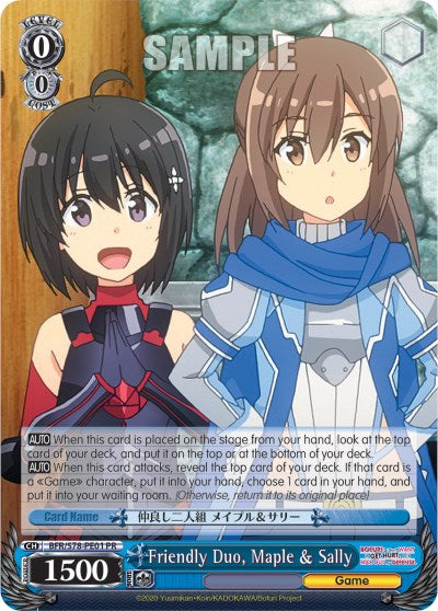 Friendly Duo, Maple & Sally (BFR/S78-PE01 PR) - BOFURI: I Don't Want to Get Hurt, so I'll Max Out My Defense