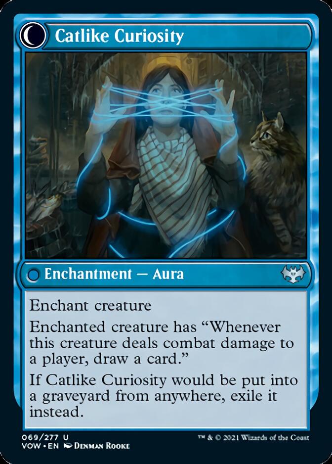 Mischievous Catgeist // Catlike Curiosity (VOW-069) - Innistrad: Crimson Vow: (Double Faced Transform)